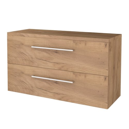 Badmeubelset Aquasplash Salt 120x46cm Met Grepen (Kleurkeuze) 2 Lades Met Afdekplaat Whisky Oak 