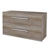 Aquasplash Badmeubelset Aquasplash Salt 120x46cm Met Grepen (Kleurkeuze) 2 Lades Met Afdekplaat Scotch Oak