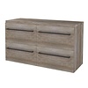 Aquasplash Badmeubelset Aquasplash Salt 120x46cm Met Grepen (Kleurkeuze) 4 Lades Met Afdekplaat Scotch Oak