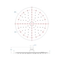 Hoofddouche Salenzi Giro Ultra Dun 25cm Mat Zwart