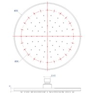 Regendouchekop Salenzi Marble 25cm White Marble OUTLET