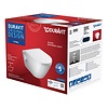 Toilet Duravit D-Neo Wand Set Rimless Diepspoel 54 cm Hoogglans Wit