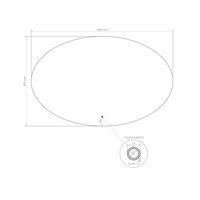 Badkamerspiegel Gliss Oval LED Verlichting 95x150 cm