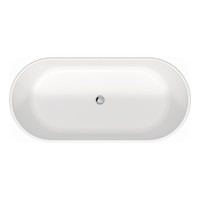 Vrijstaand Ligbad Duravit D-Neo 160x75x60 cm Met Overloop Mat Wit