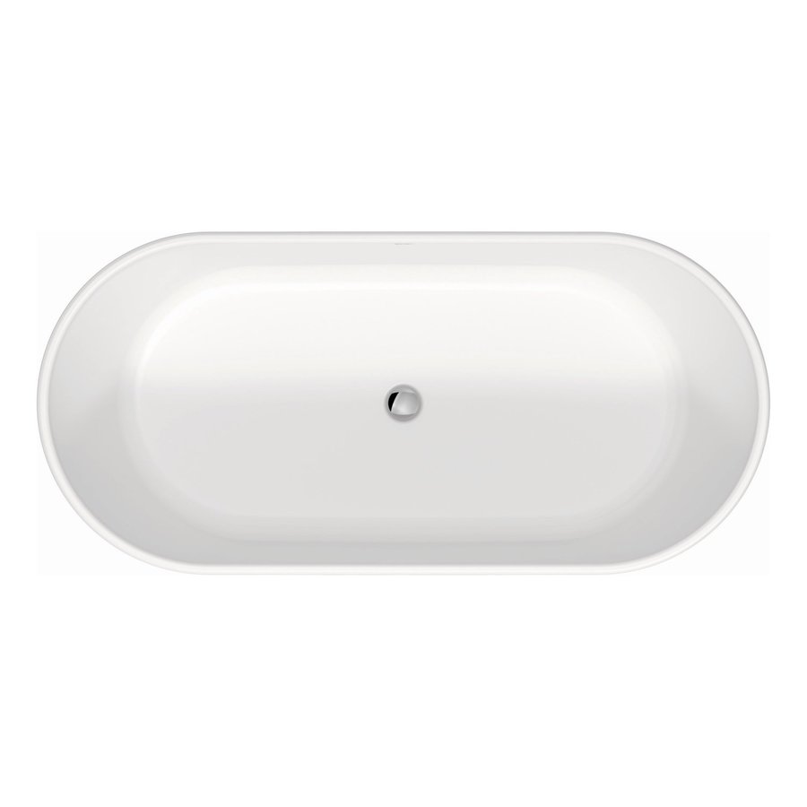 Vrijstaand Ligbad Duravit D-Neo 160x75x60 cm Met Overloop Mat Wit