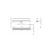 Douchegoot Best Design Nancy Met Flens 100x7x7 cm RVS Mat Goud