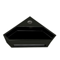 Hoekfontein Aquasplash Jolie 35x20 cm Solid Surface Mat Zwart