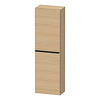 Hoge Kast Duravit D-Neo Kolomkast Wand 132 cm Linksdraaiend Mat Natuur Eiken