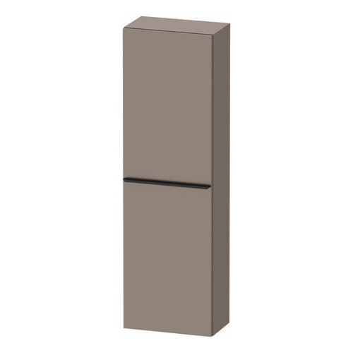 Hoge Kast Duravit D-Neo Kolomkast Wand 132 cm Rechtsdraaiend Mat Basalt 