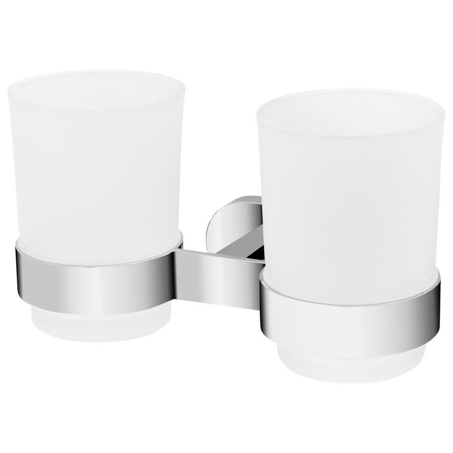 Tandenborstelhouder Haceka Gio Dubbel Glas Met Chroom