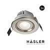 Hasler Inbouwspot Häsler Tarragona Incl. Fase Aansnijding Dimbaar 8 cm 4 Watt Helder Wit RVS Set 10x