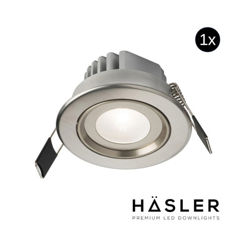 Inbouwspot Häsler Tarragona Incl. Fase Aansnijding Dimbaar 8 cm 4 Watt Helder Wit RVS Set 10x 