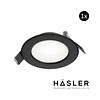 Hasler Inbouwspot Häsler Murcia Incl. Fase Aansnijding Dimbaar 9.2 cm 4 Watt Helder Wit Zwart Set 10x
