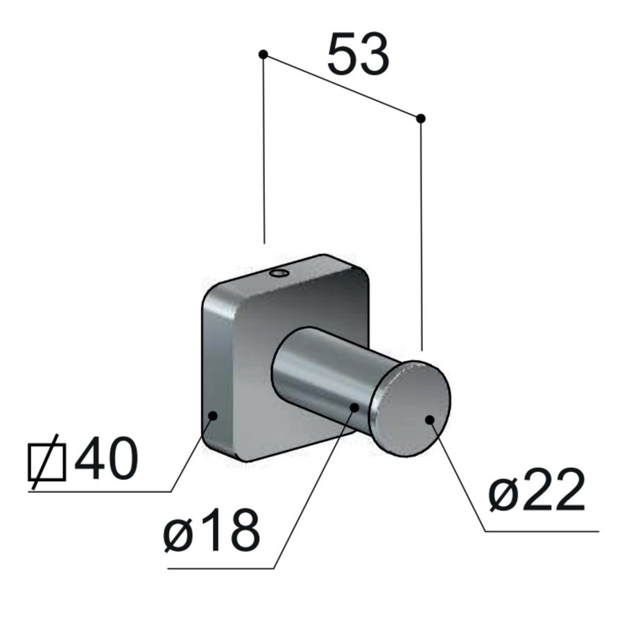 Handdoekhaak Hotbath Gal Geborsteld Nikkel PVD