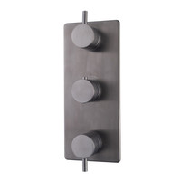 Douchekraan Inbouw Wiesbaden Caral Thermostatisch 3-Weg Gunmetal