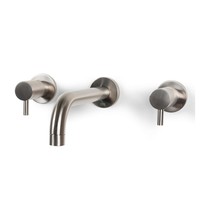 Wastafelmengkraan Inbouw Bongio Squadra 22 cm Uitloop 2 Hendels RVS