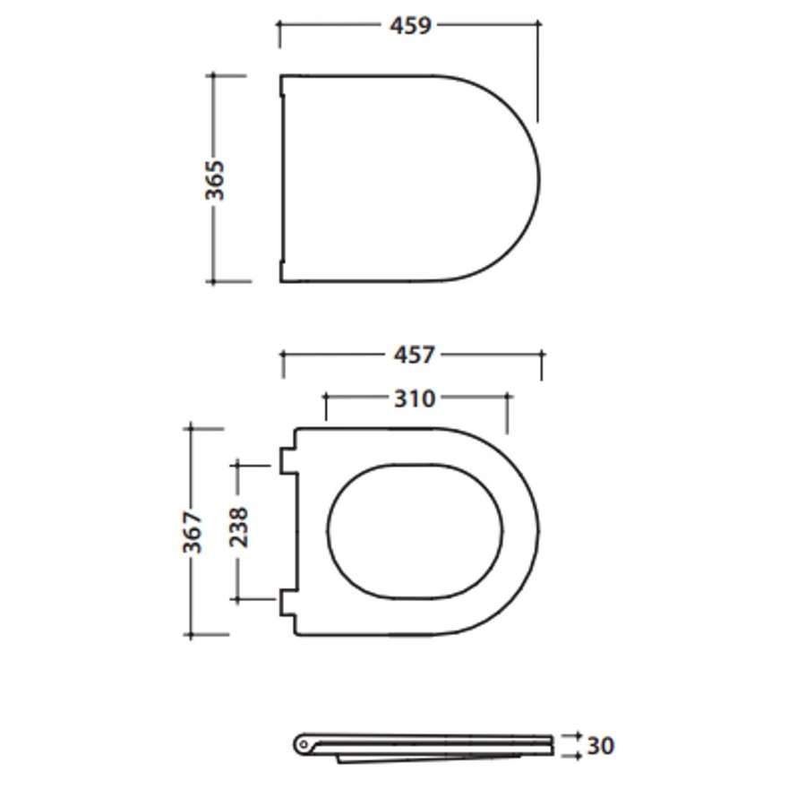 Closetzitting Globo Forty3 Softclose Wit