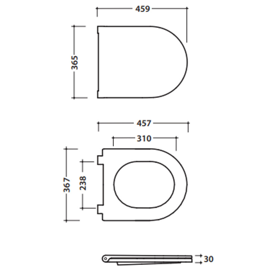 Closetzitting Globo Specials Softclose Wit