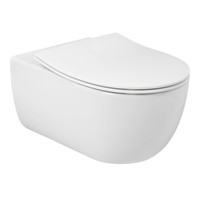 Wandcloset Pack Plieger Kansas Diepspoel Rimless met Slim Zitting 36x54,5cm Wit