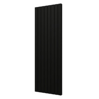 Designradiator Plieger Cavallino Retto Dubbel 1549 Watt Middenaansluiting 180x60,2 cm Mat Zwart