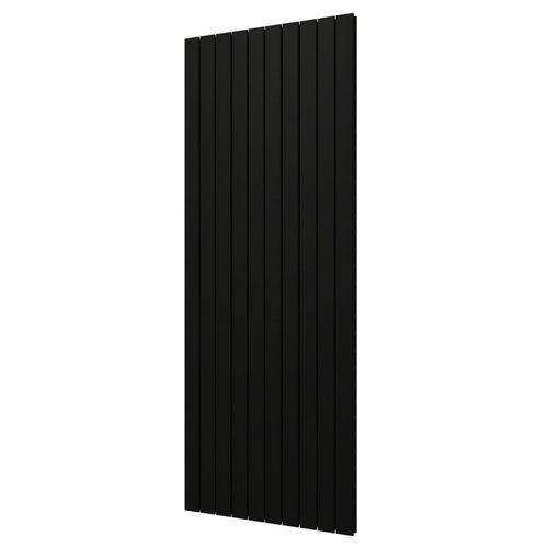 Designradiator Plieger Cavallino Retto Dubbel 2146 Watt Middenaansluiting 200x75,4 cm Mat Zwart 