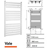 Plieger Designradiator Vale 1120 x 660 mm Mat Zwart