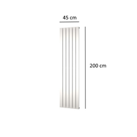 Designradiator Plieger Cavallino Retto Enkel 999 Watt Middenaansluiting 200x45 cm Pergamon