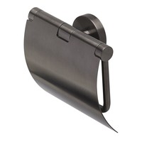 Toiletrolhouder Geesa Nemox met Klep Geborsteld Zwart