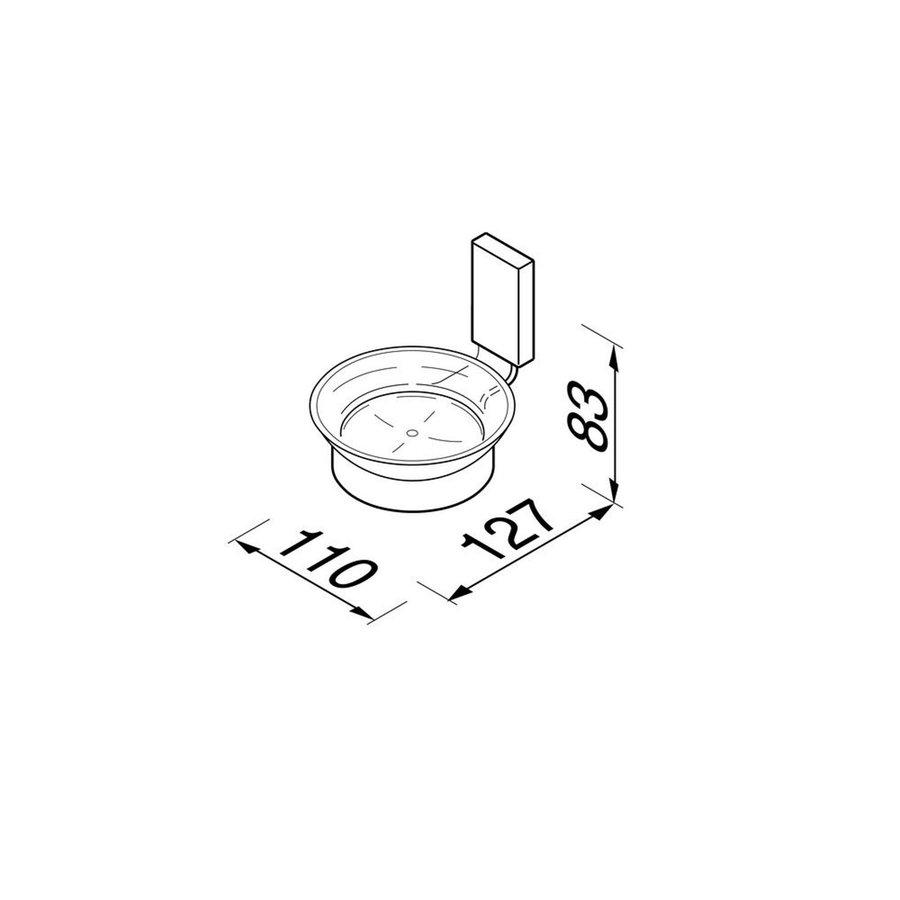 Zeephouder Geesa AIM Rond Glas Chroom
