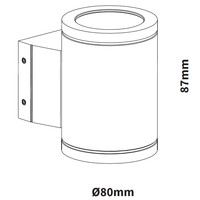 Muurspot Aquasplash Mary Aluminium Met DTW 305Lm 5W 30° Wit