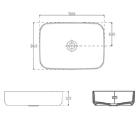 Wastafel Sapho Infinity 50x36 cm Wit