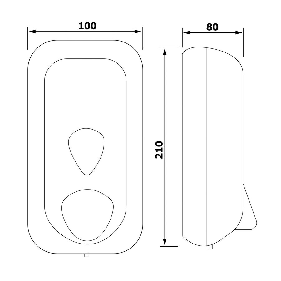 Zeepdispenser Sapho Colored 550ml Mat Zwart