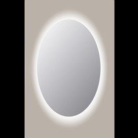 Spiegel Ovaal Sanicare Q-Mirrors 80x60 cm PP Geslepen LED Cold White Zonder Sensor