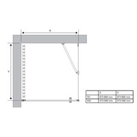 Douchewand Sealskin Hooked Omkeerbaar 140x200 cm Zilver
