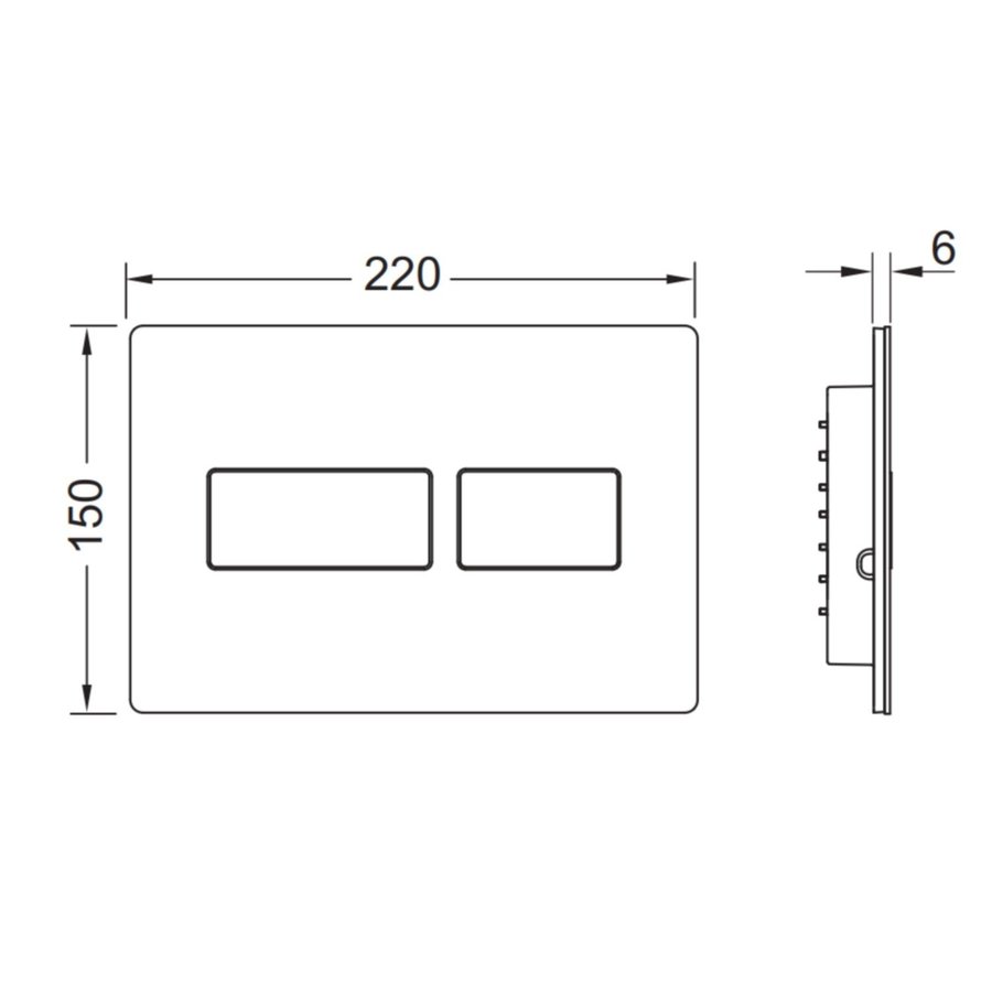 Bedieningsplaat TECE Solid Mat Wit