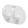 Tiger Handdoekhaak Tiger Rondo Double 2 Haken Wit