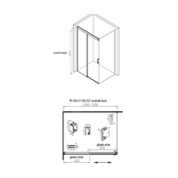 Douchecabine Aqua Splash Cuadro 130 cm Soft-Close Anti-Kalk Coating Chroom (zes varianten)