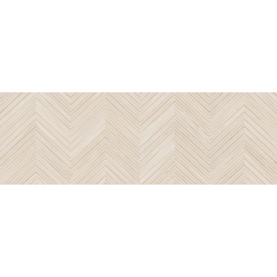 Wandtegel Larchwood Zig Maple 40x120 cm Creme (doosinhoud 1.44 m2) (prijs per m2)