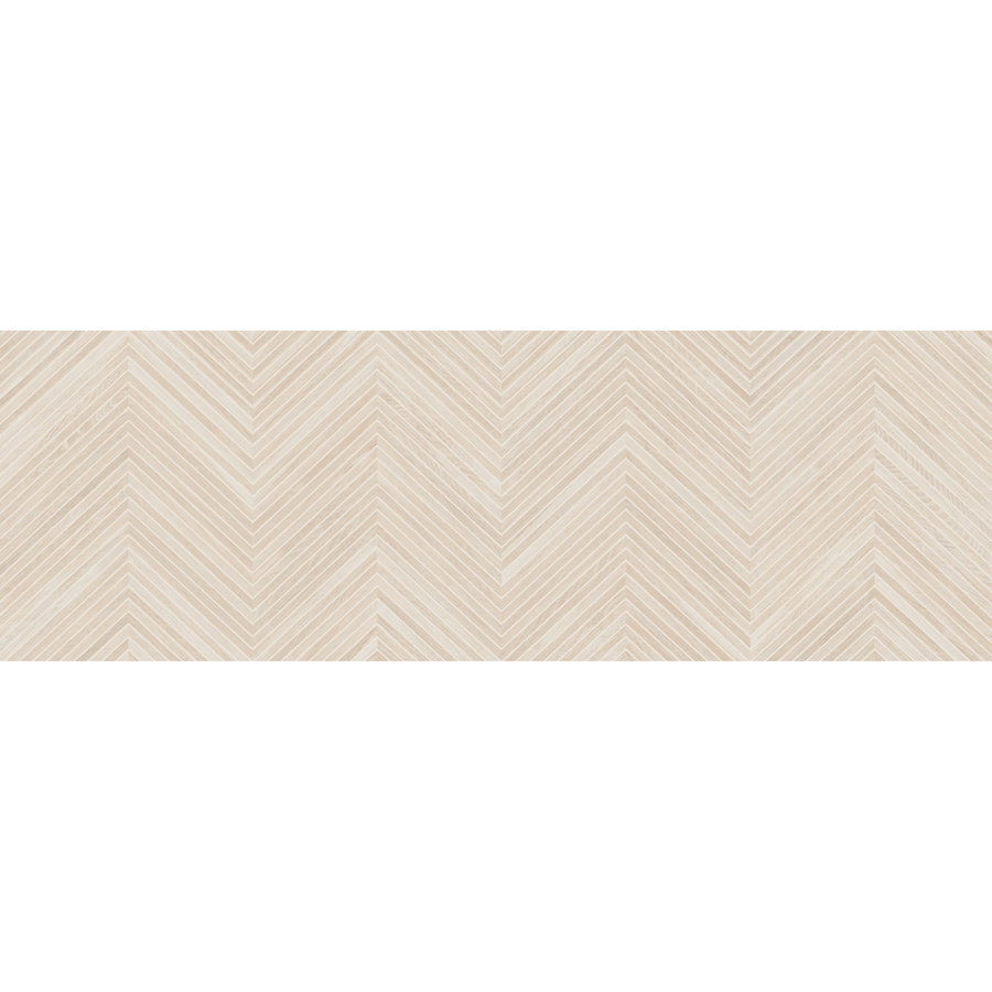 Wandtegel Larchwood Zig Maple 40x120 cm Creme (doosinhoud 1.44 m2) (prijs per m2)