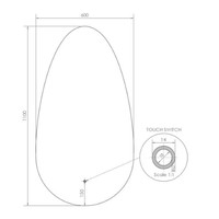 Badkamerspiegel Gliss Triton LED Verlichting 110x60 cm