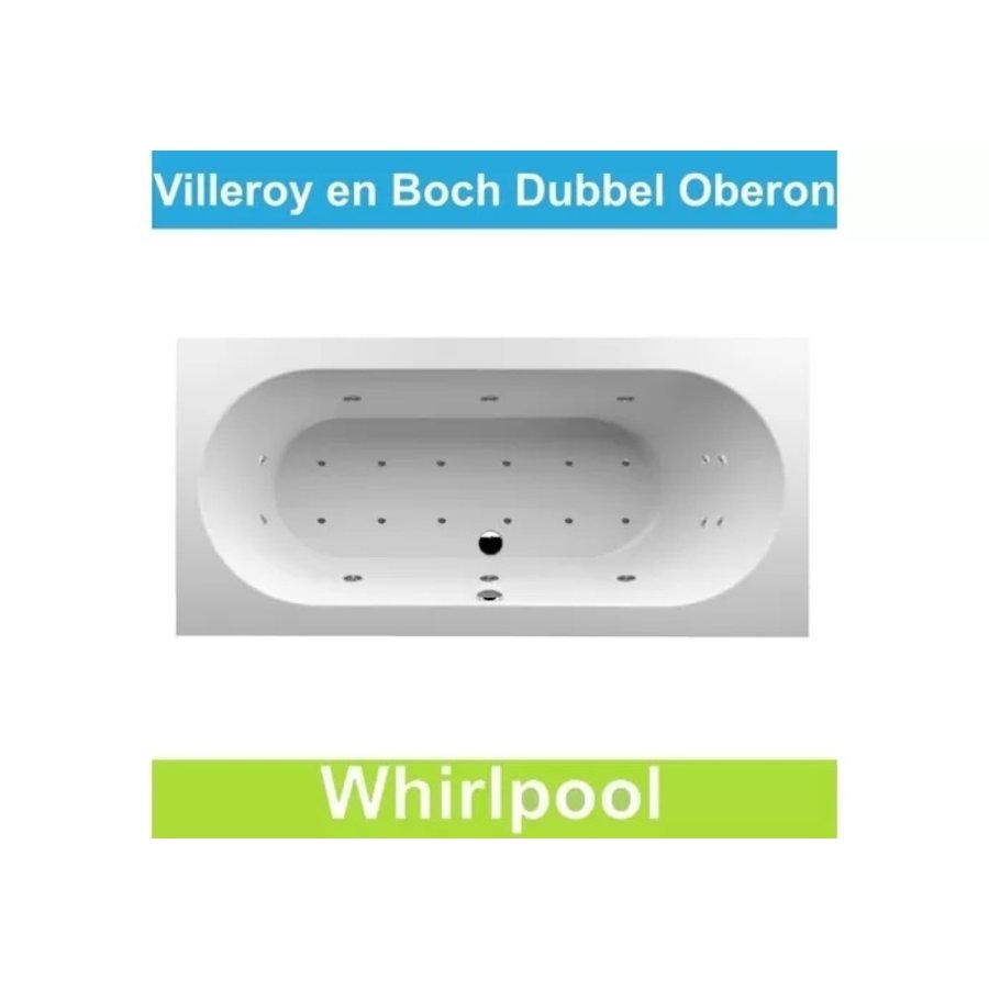 Ligbad Villeroy & Boch Oberon 190x90 cm Balboa Whirlpool systeem Dubbel