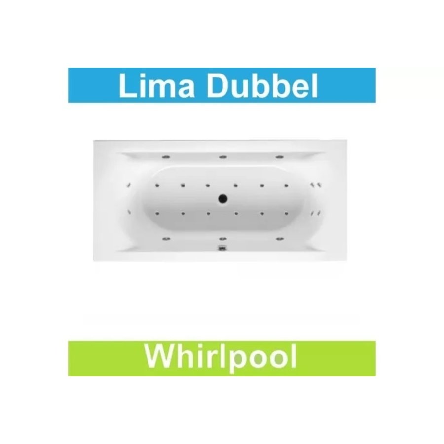 Ligbad Riho Lima 200 x 90 cm Whirlpool Dubbel systeem