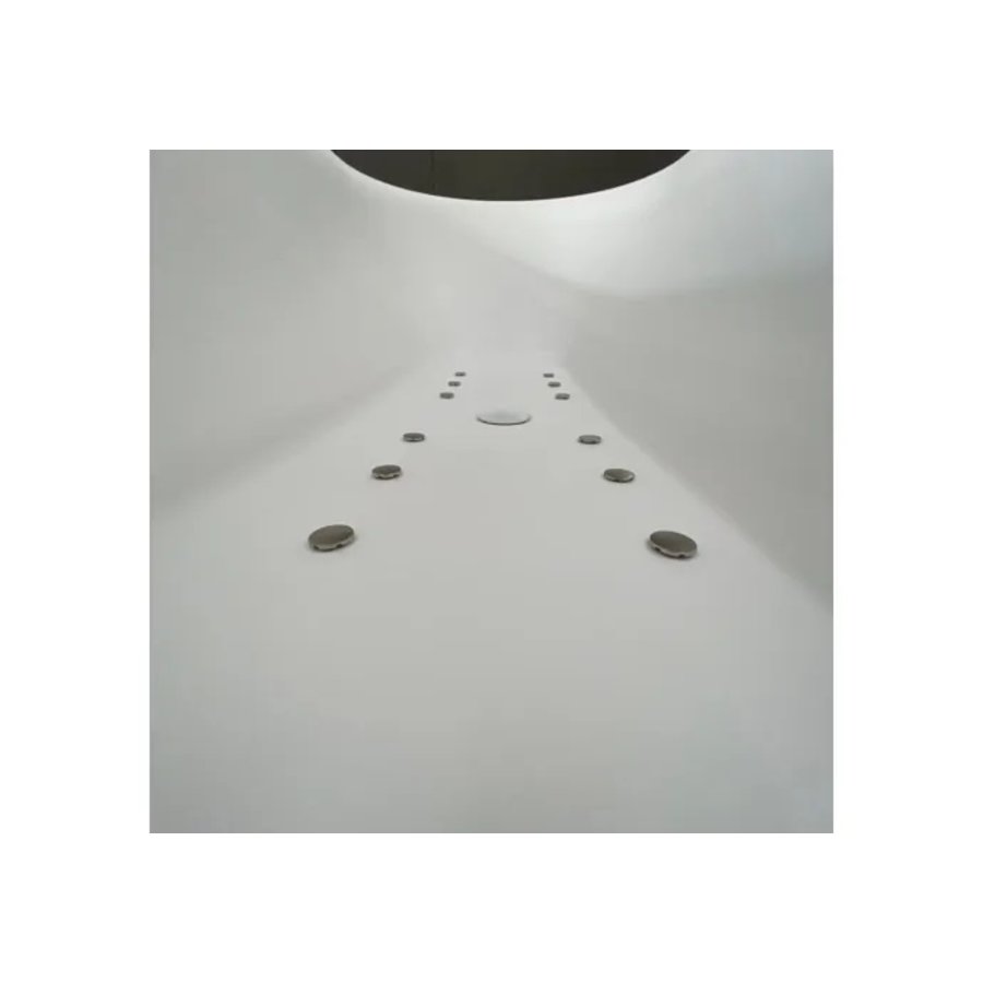 Half Vrijstaande Whirlpool Wiesbaden Zenn 180x80x58 cm Luchtsysteem Met RVS Jets Mat Wit