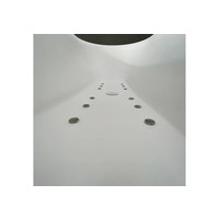 Half Vrijstaande Whirlpool Wiesbaden Zenn 180x80x58 cm Luchtsysteem Met RVS Jets Mat Wit