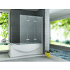Aqua Splash Badwand Aqua Splash Colorato 130x140 cm Helder Glas Aluminium Chroom Profiel