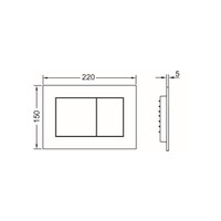 Bedieningsplaat Toilet TECE Now Kunststof Mat Zwart