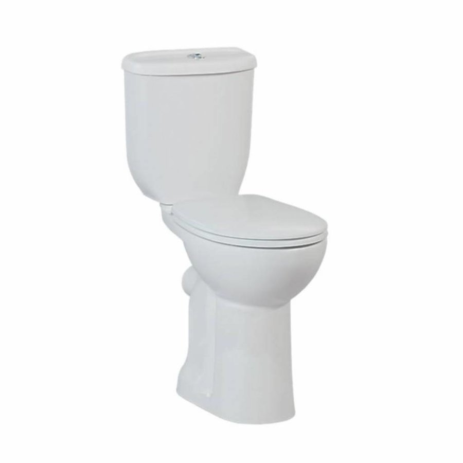 Toiletpot Staand Verhoogd +8 Cm Wit Compleet (Pk)