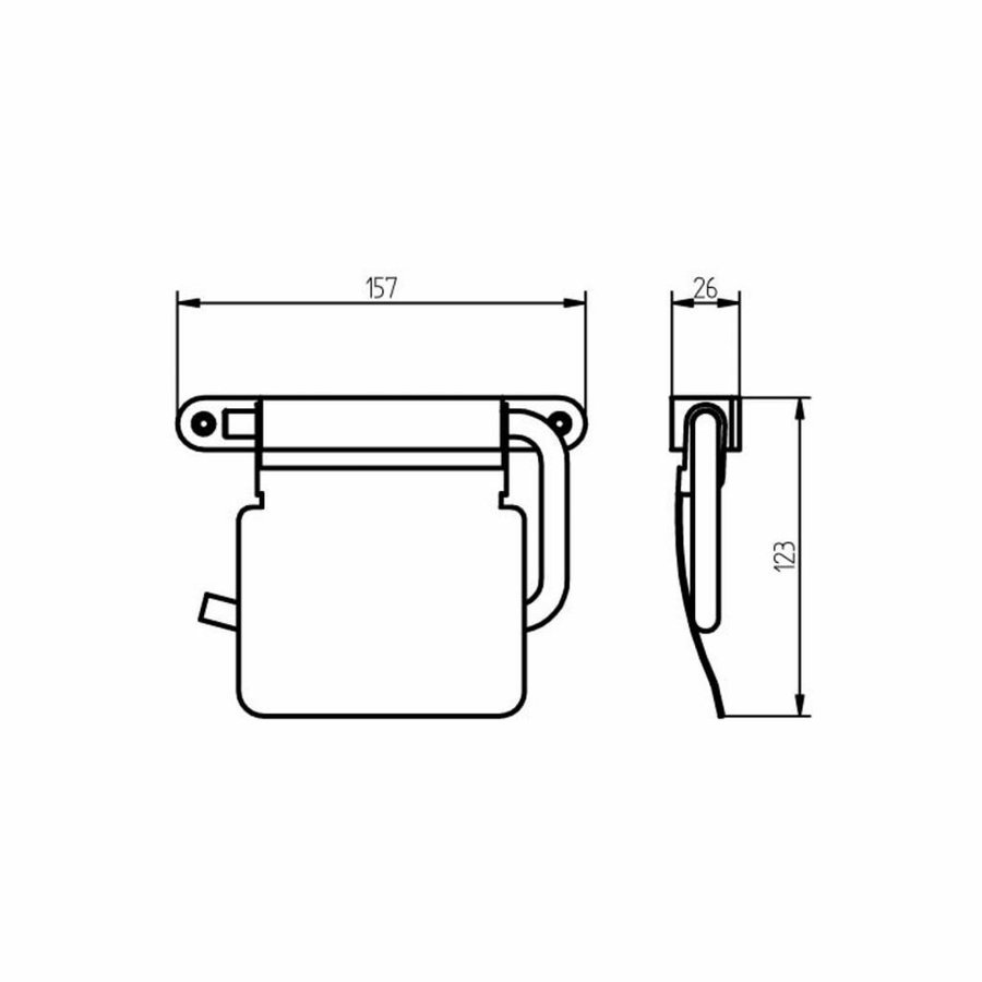 Toiletrolhouder Haceka Ixi met Klep RVS