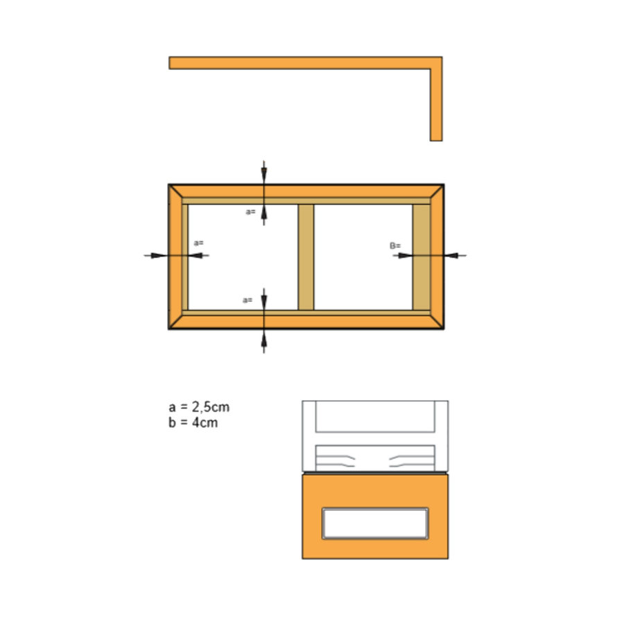 Fonteinset Luca Sanitair Iris 35x18,5x9 cm Omkeerbaar Glans Wit (met kraangat)