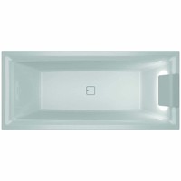 Ligbad Riho Still Square met LED en Hoofdsteun 170x75 cm Acryl Wit